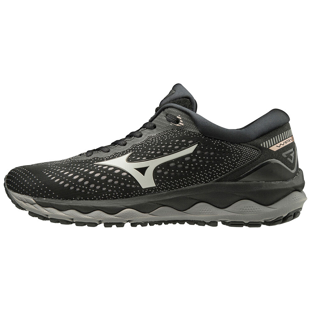 Scarpe Running Mizuno WAVE SKY 3 Donna - Nere/Grigie - 38561-SMRK